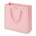 Geschenktüte 30 x 12 x 25 cm aus Papier Rosa mit Kordelgriffen Schleifenmotiv